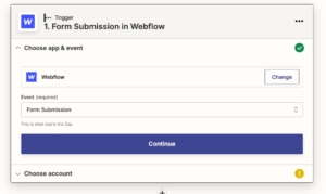 webflow form submission